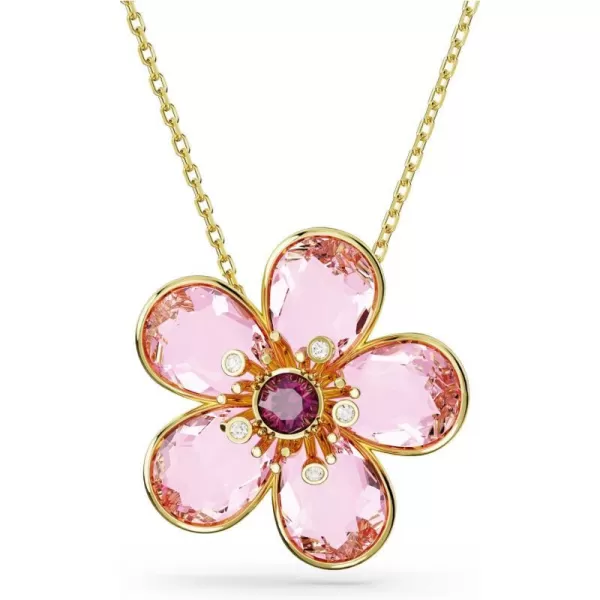 Pink Flower Pendant Necklace