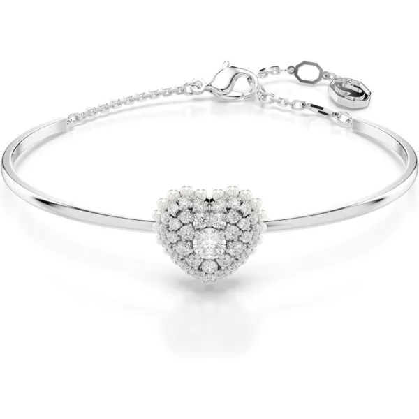 Swarovski Hyperbola Bangle Heart Clear Rhodium FinishedSwarovski Hyperbola Bangle Heart Clear Rhodium Finished