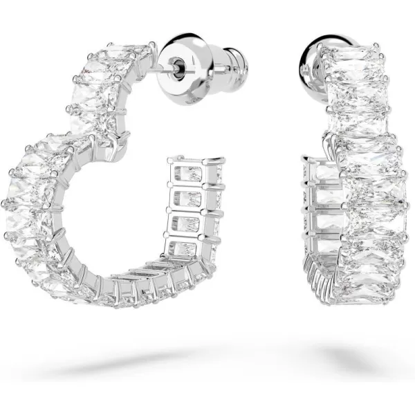 Swarovski Matrix Crystal Jewelry Collection with Heart Symbols and Rhodium Finished MetalHeart Bracelet