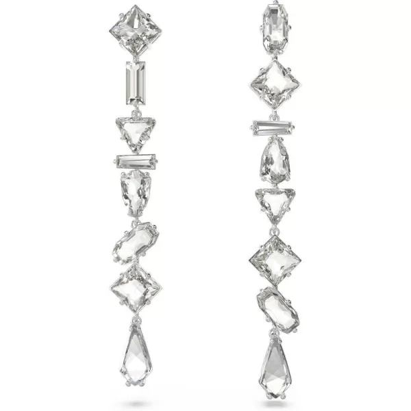 Silver Tone Long Drop Earrings