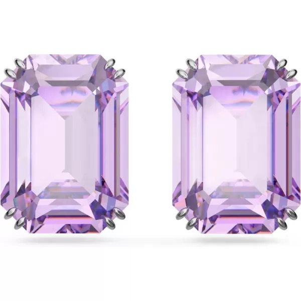 Swarovski Millenia Crystal Jewelry Earring Collection Blue Crystals Pink Crystals Yellow Crystals Clear Crystals Rhodium FinishOctagon Cut Earrings Purple Crystals