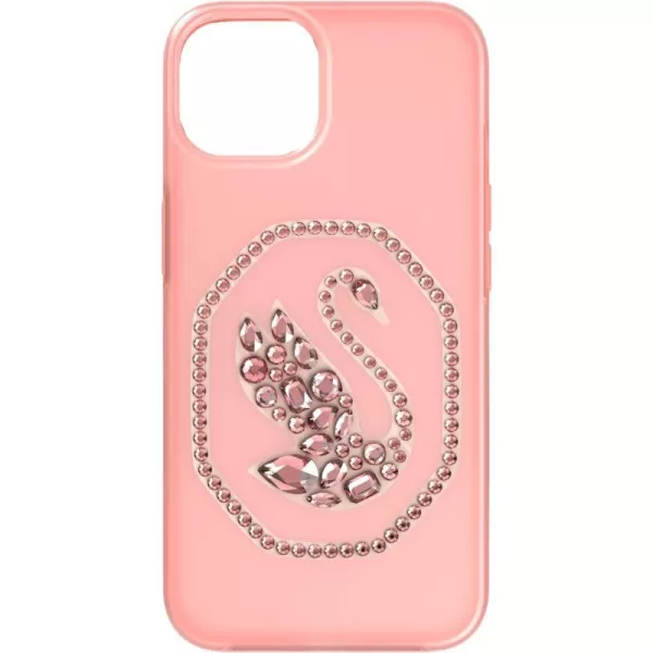 Swarovski Signum Smartphone Case for iPhone 13 Pink with Swarovski Swan Motif and Pink Swarovski Crystals Part of the Swarovski Signum CollectioniPhone 13 Pro Pink Crystals