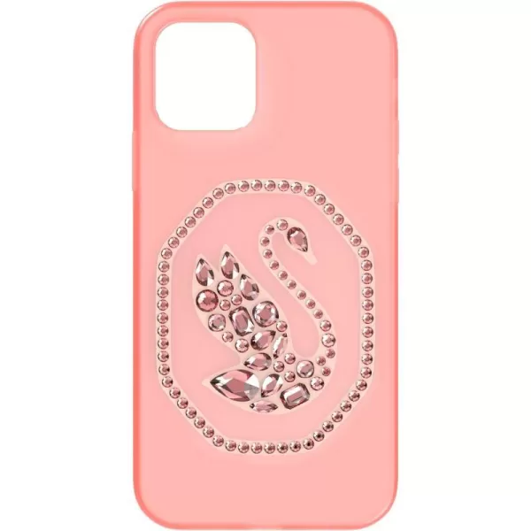 Swarovski Signum Smartphone Case for iPhone 13 Pink with Swarovski Swan Motif and Pink Swarovski Crystals Part of the Swarovski Signum CollectioniPhone 1212 Pro Pink Crystals