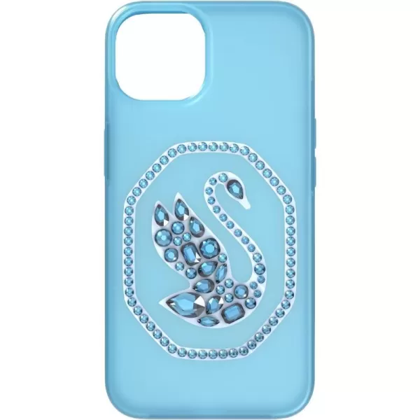 Swarovski Signum Smartphone Case for iPhone 13 Pink with Swarovski Swan Motif and Pink Swarovski Crystals Part of the Swarovski Signum CollectioniPhone 13 Pro Blue Crystals