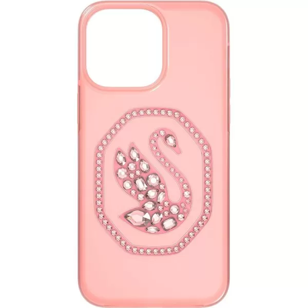 Swarovski Signum Smartphone Case for iPhone 13 Pink with Swarovski Swan Motif and Pink Swarovski Crystals Part of the Swarovski Signum CollectioniPhone 14 Pro Max Pink