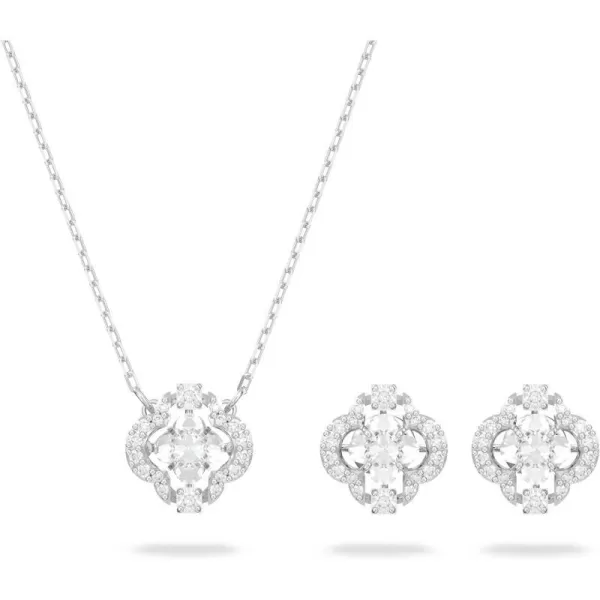 Swarovski Sparking Dance Crystal Necklace and Earring Set Jewelry CollectionClear Jewelry Set