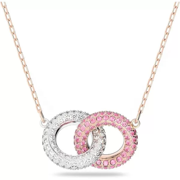 Pendant Necklace - Pink Crystals