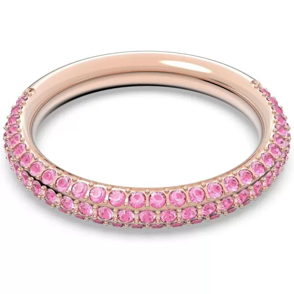 Swarovski Stone Ring Jewelry Collection Pink Crystals Rose Gold Tone FinishUS 5EU 50