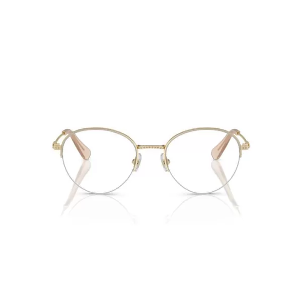 Swarovski Womens Sk1004 Round Prescription Eyewear FramesPale GoldDemo Lens