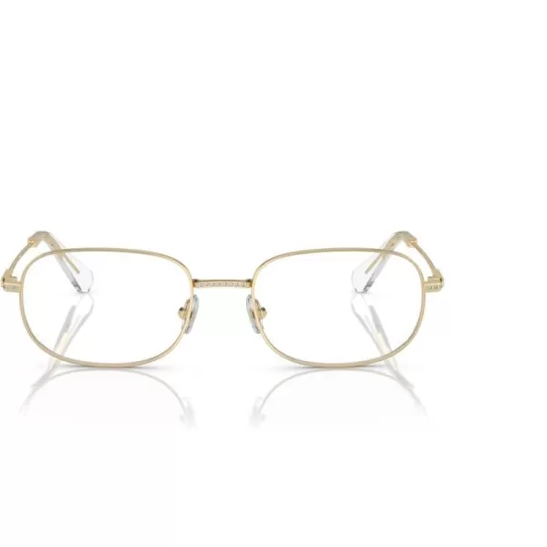 Swarovski Womens Sk1005 Rectangular Prescription Eyewear FramesPale GoldDemo Lens