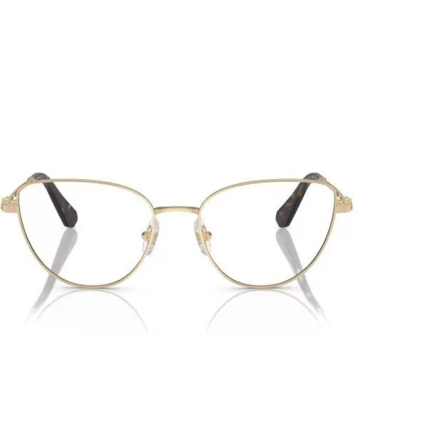 Swarovski Womens Sk1007 Cat Eye Prescription Eyewear FramesPale GoldHavanaDemo Lens