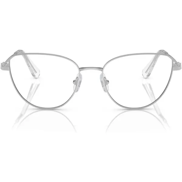 Swarovski Womens Sk1007 Cat Eye Prescription Eyewear FramesSilverDemo Lens