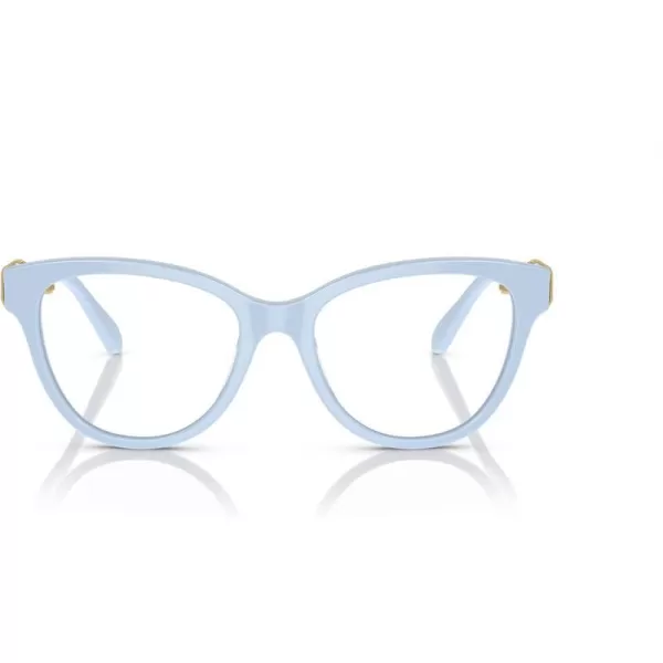 Swarovski Womens Sk2004 Round Prescription Eyewear FramesLight BlueDemo Lens