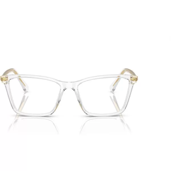 Swarovski Womens Sk2015 Rectangular Prescription Eyewear FramesTransparentDemo Lens