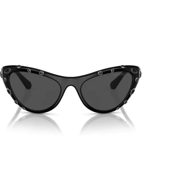 Swarovski Womens Sk6007 Cat Eye SunglassesBlackDark Grey