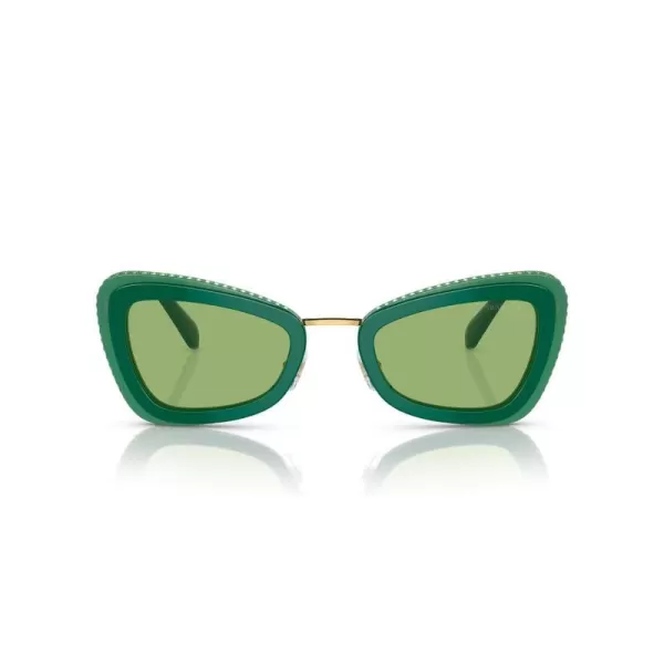 Swarovski Womens Sk6012 Butterfly SunglassesGreenDark Green