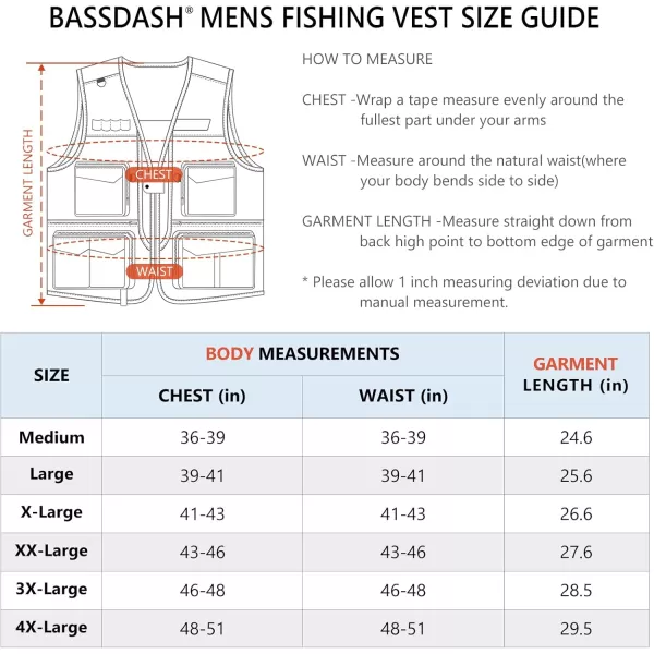 BASSDASH Mens Womens Utility Fishing Cargo Vest Outdoor Safari Photography Work Vest with Multi Pockets Mesh Back FV14Black