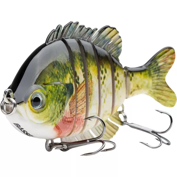 BASSDASH SwimPanfish Multi Jointed Panfish Bluegill Swimbaits Hard Topwater Bass Lures Fishing Lure Crank Saltwater 35in085ozPack of 4BPRL