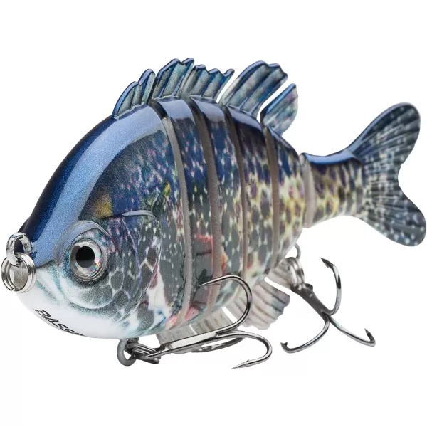 BASSDASH SwimPanfish Multi Jointed Panfish Bluegill Swimbaits Hard Topwater Bass Lures Fishing Lure Crank Saltwater 35in085ozPack of 4BPRL