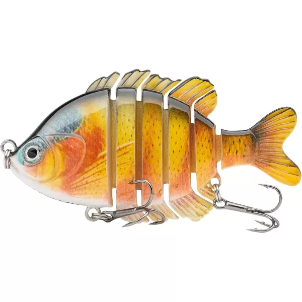 BASSDASH SwimPanfish Multi Jointed Panfish Bluegill Swimbaits Hard Topwater Bass Lures Fishing Lure Crank Saltwater 35in085ozPack of 4NGPO