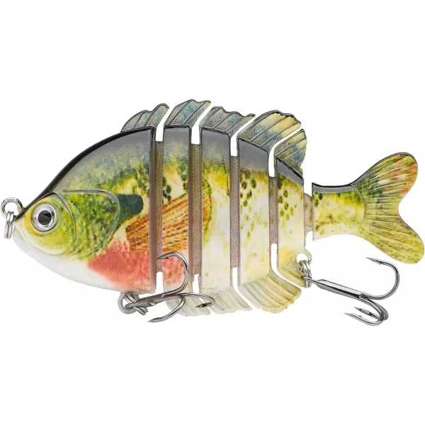 BASSDASH SwimPanfish Multi Jointed Panfish Bluegill Swimbaits Hard Topwater Bass Lures Fishing Lure Crank Saltwater 35in085ozPack of 4NGPO