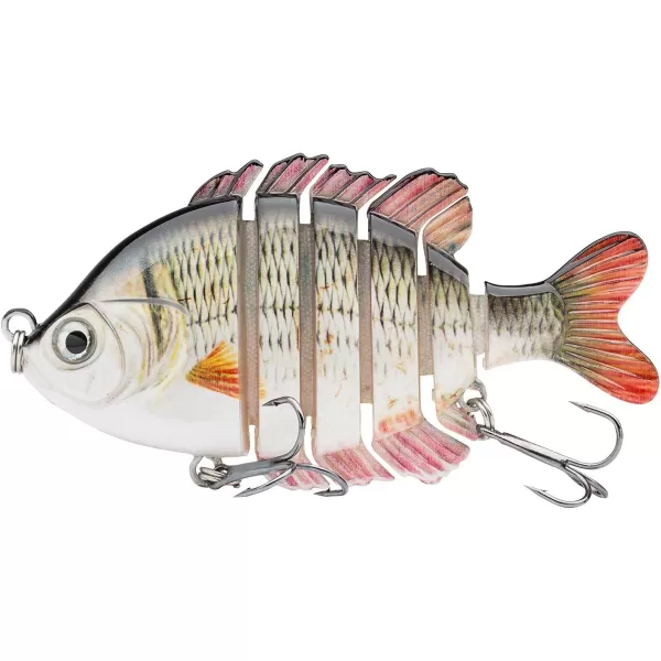 BASSDASH SwimPanfish Multi Jointed Panfish Bluegill Swimbaits Hard Topwater Bass Lures Fishing Lure Crank Saltwater 35in085ozPack of 4NGPO