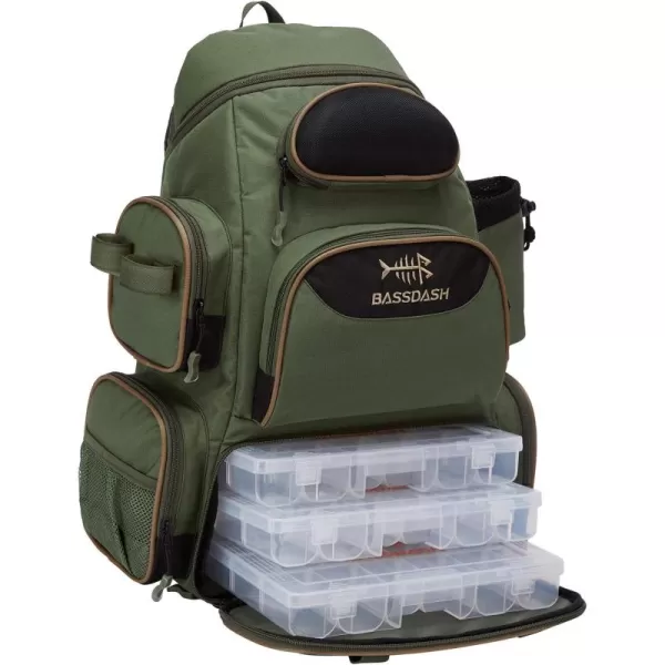 Green Backpack [3600] With 3 Trays