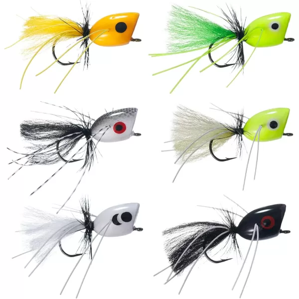 BASSDASH Popper Flies for Fly Fishing Bass Panfish Perch Topwater Fishing Lures2