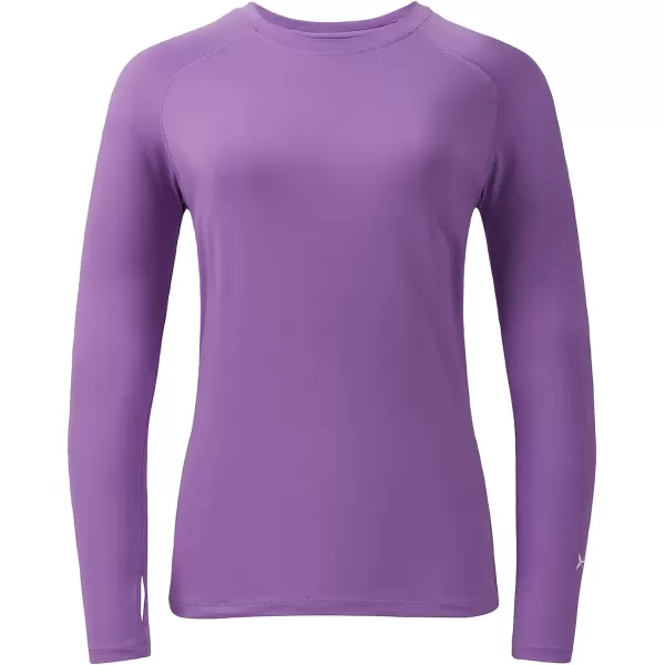 BASSDASH Womens UPF 50 UV Sun Protection TShirt Long Sleeve Fishing Hiking Performance ShirtsLight Purple