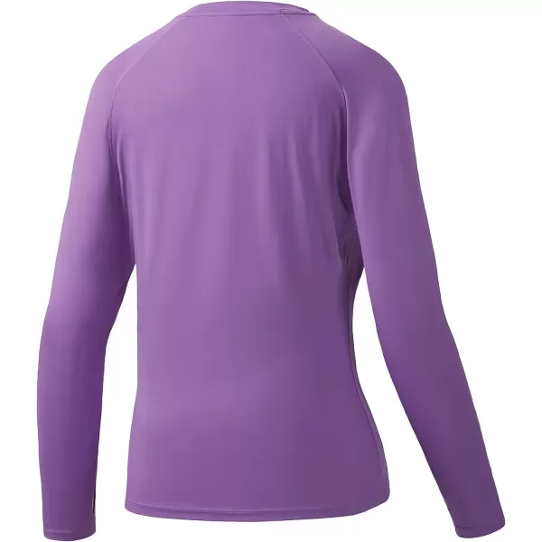 BASSDASH Womens UPF 50 UV Sun Protection TShirt Long Sleeve Fishing Hiking Performance ShirtsLight Purple