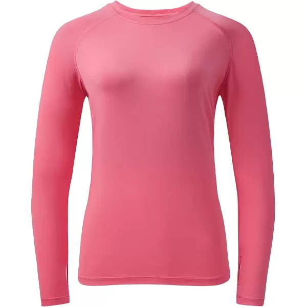 BASSDASH Womens UPF 50 UV Sun Protection TShirt Long Sleeve Fishing Hiking Performance ShirtsPink