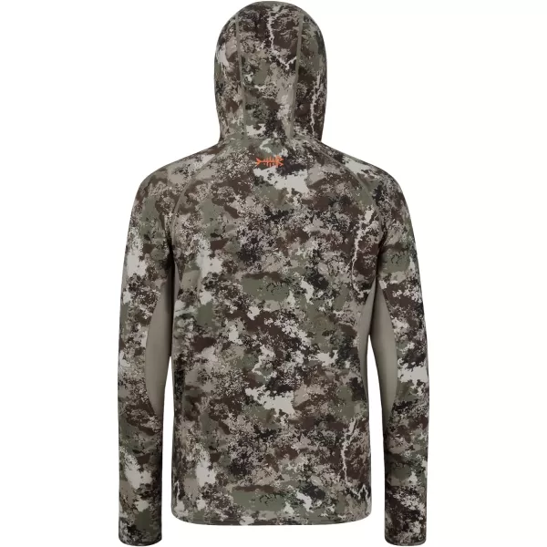 BASSDSASH Mens UPF 50 Lightweight Hunting Camo Hoodie Quick Dry Performance Long Sleeve Fishing Shirt with Hood FS30MGrunge Camo