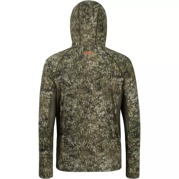 BASSDSASH Mens UPF 50 Lightweight Hunting Camo Hoodie Quick Dry Performance Long Sleeve Fishing Shirt with Hood FS30MMossy Wood