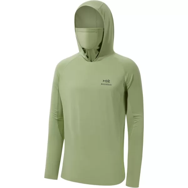 BASSDASH UPF 50 Mens Long Sleeve Fishing Shirt with Mask UV Neck Gaiter HoodieLint