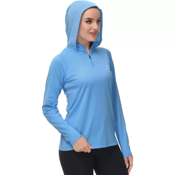 BASSDASH Womens UPF 50 Performance Hoodie Long Sleeve UV Fishing Hiking ShirtCarolina