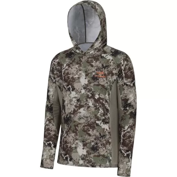 BASSDSASH Mens UPF 50 Lightweight Hunting Camo Hoodie Quick Dry Performance Long Sleeve Fishing Shirt with Hood FS30MGrunge Camo