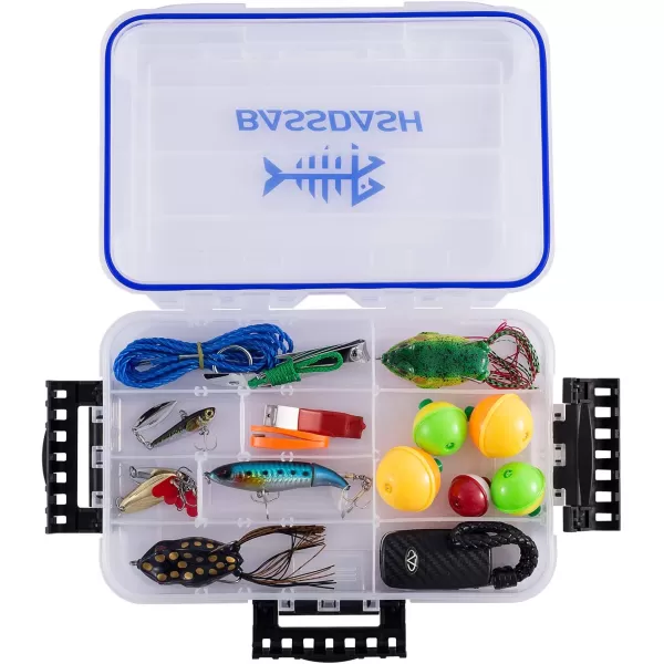 BASSDASH 3600 3670 3700 Tackle Storage Waterproof Utility Tackle Boxes Fishing Lure Tray with Adjustable dividersWaterproof 3600 1063 x 709 x 189