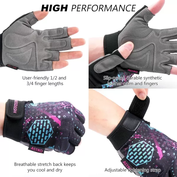 BASSDASH Astro Fishing Gloves Mens Womens Fingerless Gloves for Game Fishing Kayaking Paddling Sailing MTBAbstraction