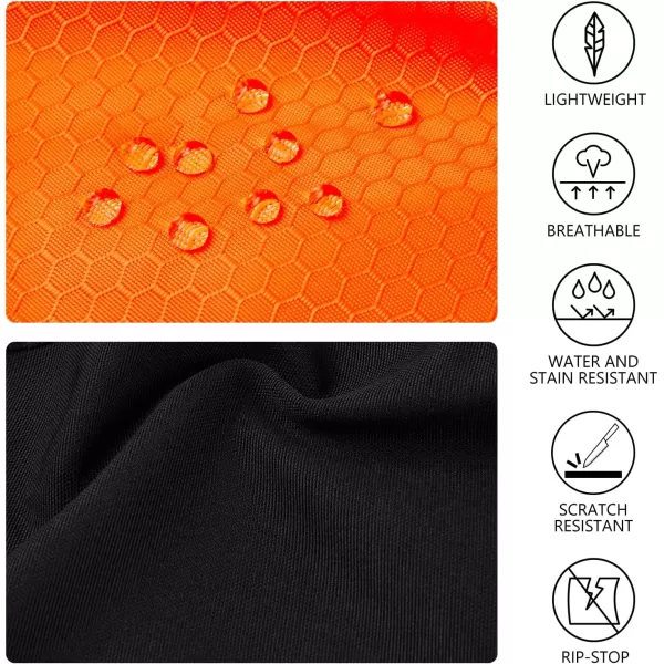 BASSDASH Dog Safety Vest Lightweight Water Resistant Chest Protection Blaze Orange Reflective High Visibility for Hunting OutdoorOrangeBlack Large