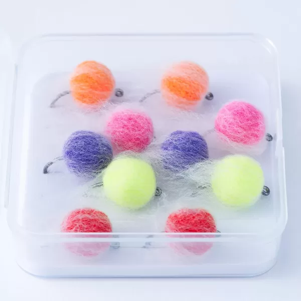 BASSDASH Fly Fishing Wet Flies Streamers Nuke Eggs for Trout Steelhead Salmon Fishing Fly Lure Kit with Box10pcs Nuke Eggs