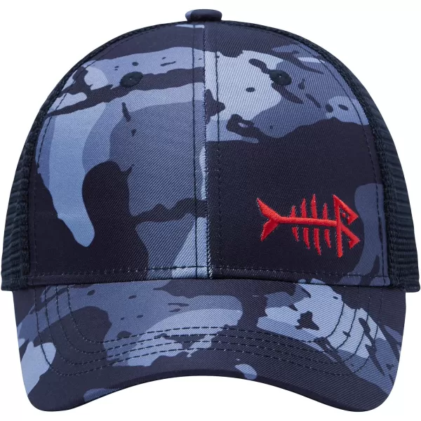 BASSDASH Kids Youth Fishing Sun Hat Mesh Back Adjustable Baseball Trucker Cap for Boys Girls ToddlerBlack Camo