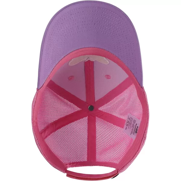 BASSDASH Kids Youth Fishing Sun Hat Mesh Back Adjustable Baseball Trucker Cap for Boys Girls ToddlerCoral PinkPurple