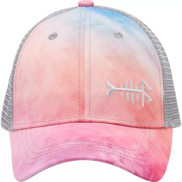 BASSDASH Kids Youth Fishing Sun Hat Mesh Back Adjustable Baseball Trucker Cap for Boys Girls ToddlerRosy Clouds