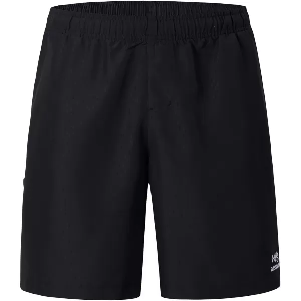 BASSDASH Mens 8Fishing Water Shorts Quick Dry UPF 50 Lightweight Cargo Hiking Kayaking Casual BottomBlack