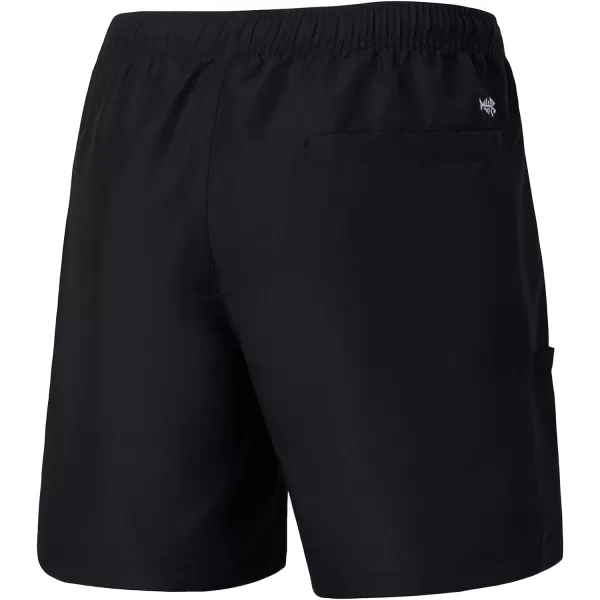 BASSDASH Mens 8Fishing Water Shorts Quick Dry UPF 50 Lightweight Cargo Hiking Kayaking Casual BottomBlack