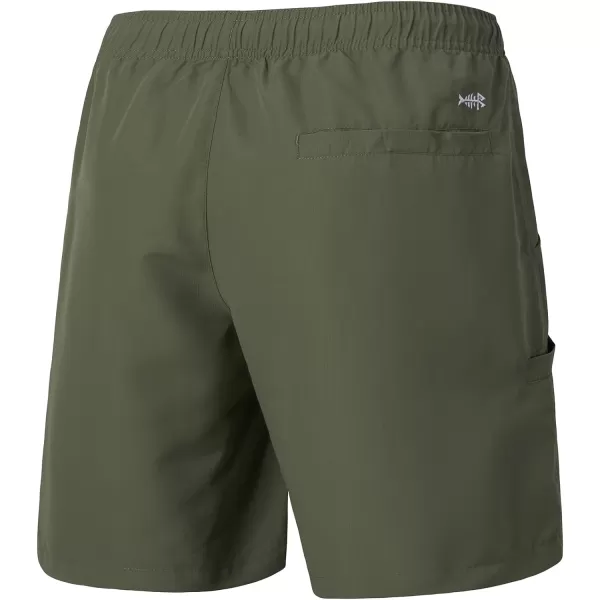 BASSDASH Mens 8Fishing Water Shorts Quick Dry UPF 50 Lightweight Cargo Hiking Kayaking Casual BottomCypress