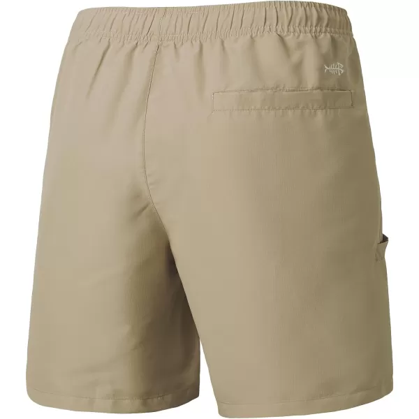 BASSDASH Mens 8Fishing Water Shorts Quick Dry UPF 50 Lightweight Cargo Hiking Kayaking Casual BottomLight Khaki