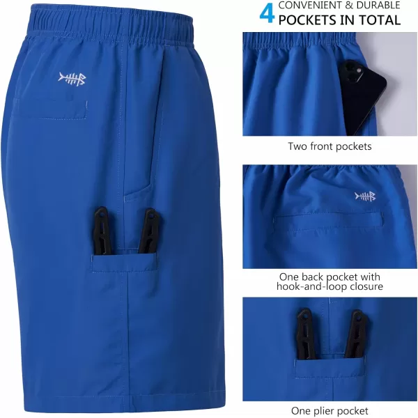 BASSDASH Mens 8Fishing Water Shorts Quick Dry UPF 50 Lightweight Cargo Hiking Kayaking Casual BottomVivid Blue