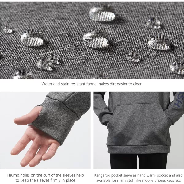 BASSDASH Mens Fishing Fleece Hoodie with Neck Gaiter Water Resistant Performance Hunting Sweatshirt FS18MDark Heather Grey