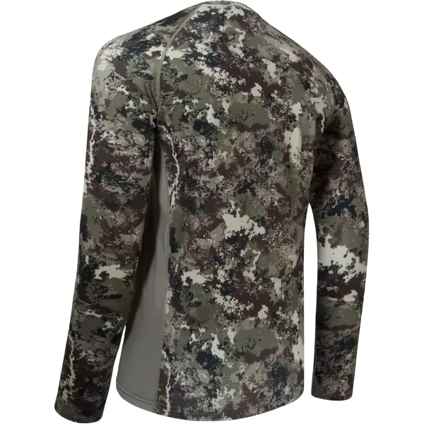 BASSDASH Mens Hunting Camo Performance Long Sleeve Shirt Fishing UPF50 FS13MGrunge Camo